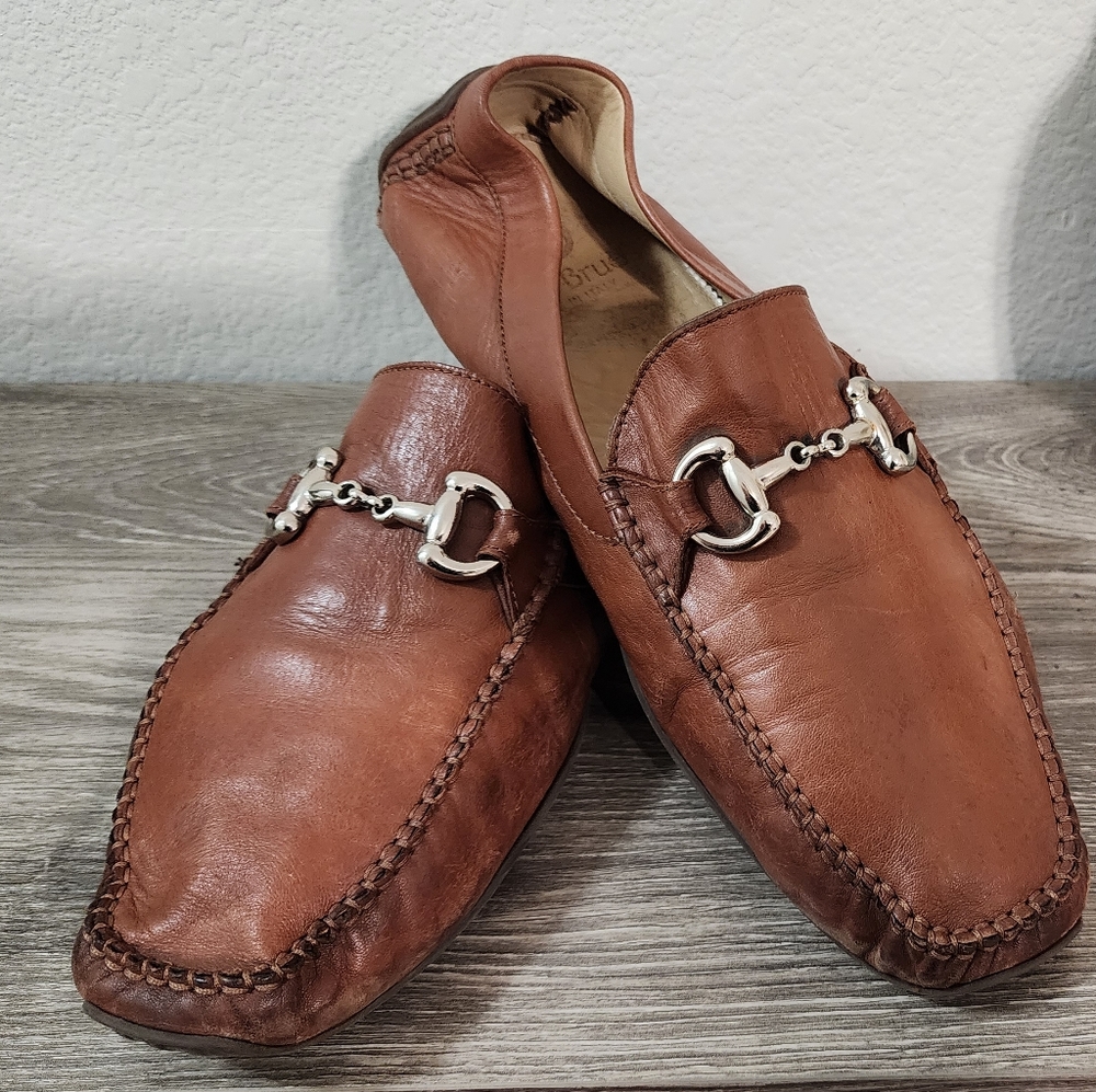 Aldo Brue leather brown moccasins shoes